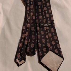 Dior Black and Gold Tie Luxurious Accessory